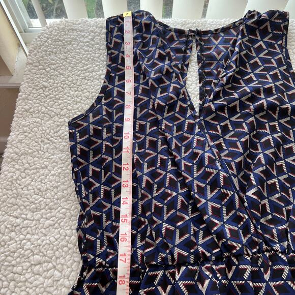 Mitto Shop Navy Geo Print Jumper Medium - Picture 13 of 16